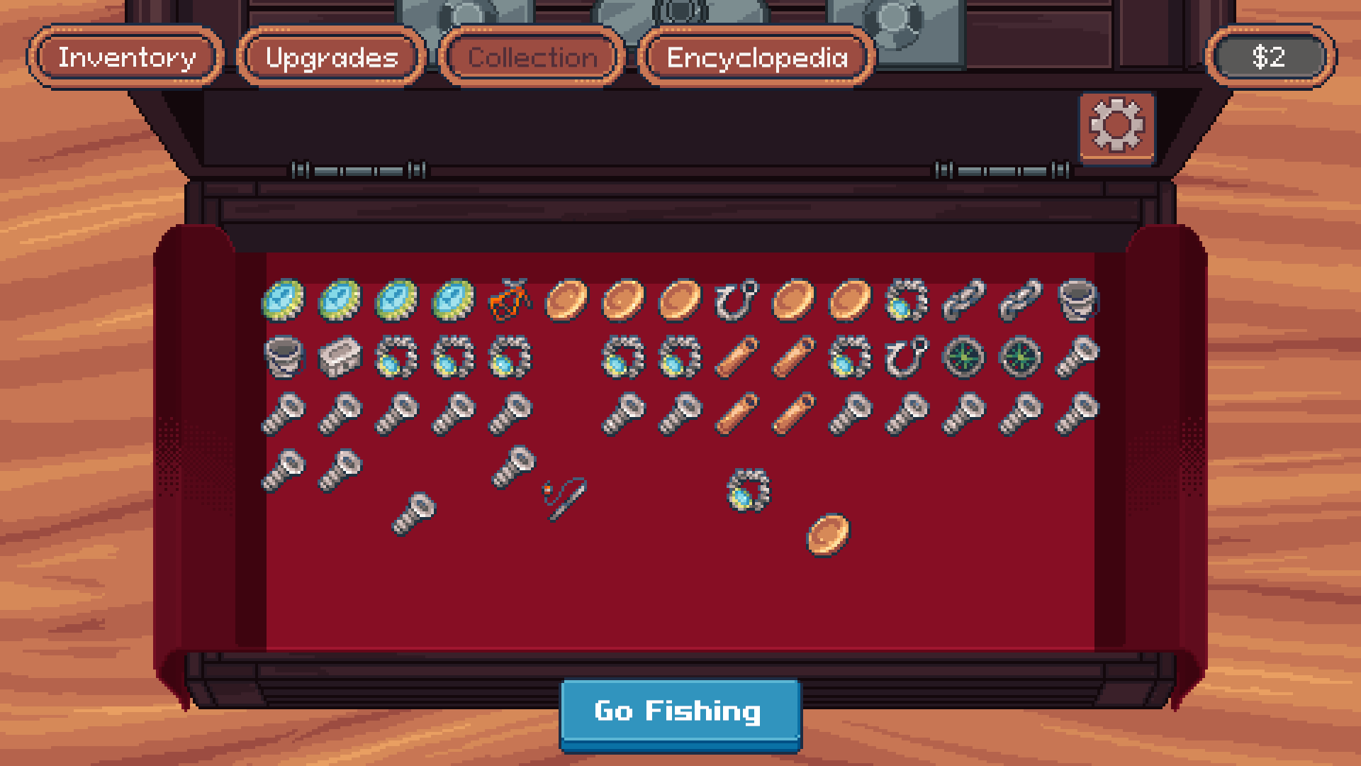 Screenshot of the collection in Magnetic Catch