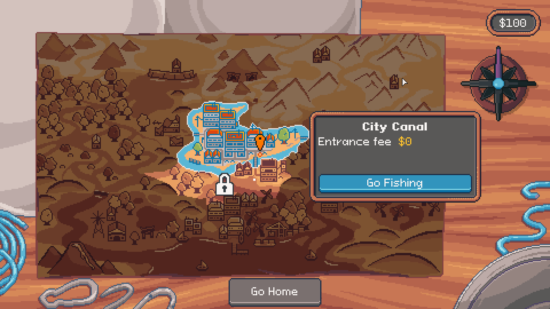 Screenshot of the map in Magnetic Catch